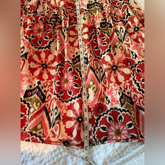 Zara Alesia belted midi print maxi dress | red & black multi floral tribal print - Picture 11 of 14